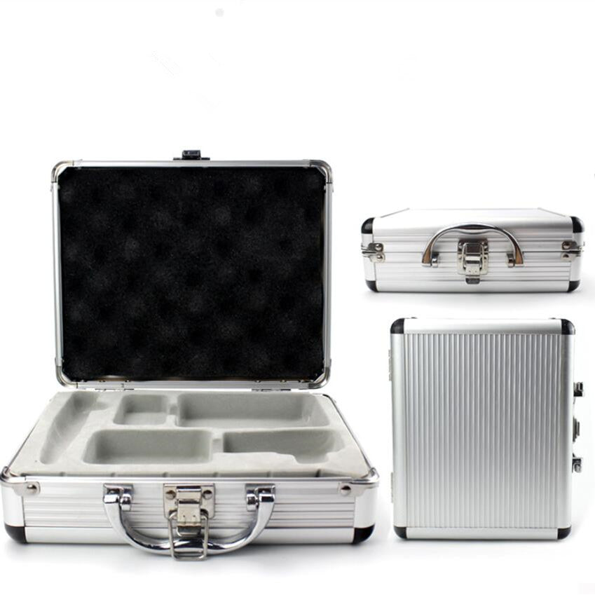 Tattoo Carrying Case Machine Storage Box Lock Padded Organizer Aluminum Alloy Suitcase for Microblading Tattoo Gun Supplies