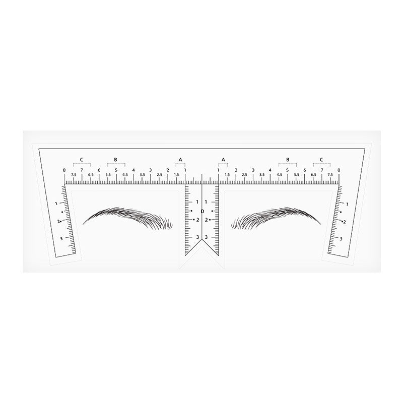 100Pcs 3 Styles Disposable Tattoo Eyebrow Ruler Sticker Microblading Measurement Tools