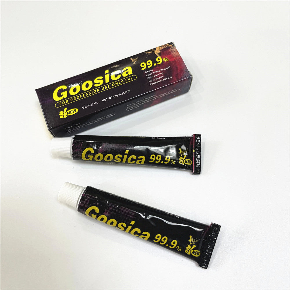 99.9% Goosica Before Tattoo Numbing Painless Cream for Permanent Makeup Microblading Eyebrow Lips Body Art 10G