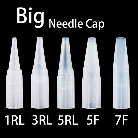 Disposable Tattoo Needles Tips 1/3/5RL Plastic Cap for Permanent Makeup Eyebrow Lip Machine Big Size 05*0.7*2.5CM