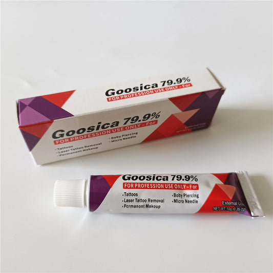 79.9% Goosica Tattoo Numbing Painless Cream Permanent Makeup Eyebrow Lips Body Art 10G