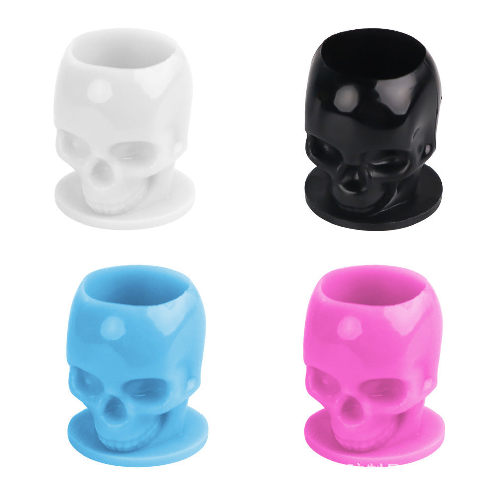 200x Disposable Tattoo Ink Cups With Base Skull Cup Permanent Makeup Pigment Holder Container