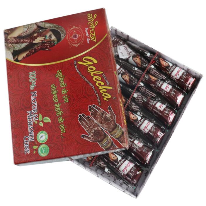 12Pcs Henna Tattoo Paste Cones Indian For Temporary DIY Tattoo Sticker Body Paint Sexy Women 25G